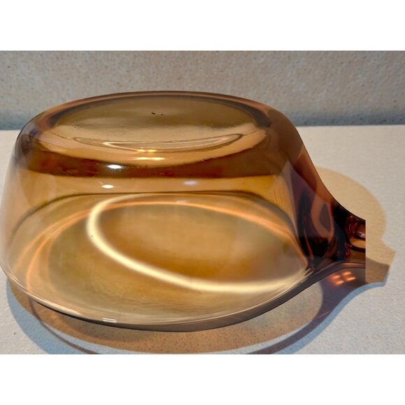 Vintage Corning Vision ware Amber Glass Saucepan With Lid .5L Stovetop Cookware - Picture 9 of 9